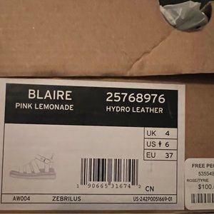 Dr. Martens Blaire Hydro Leather Strap Sandals Pink Lemonade Women’s Size 6